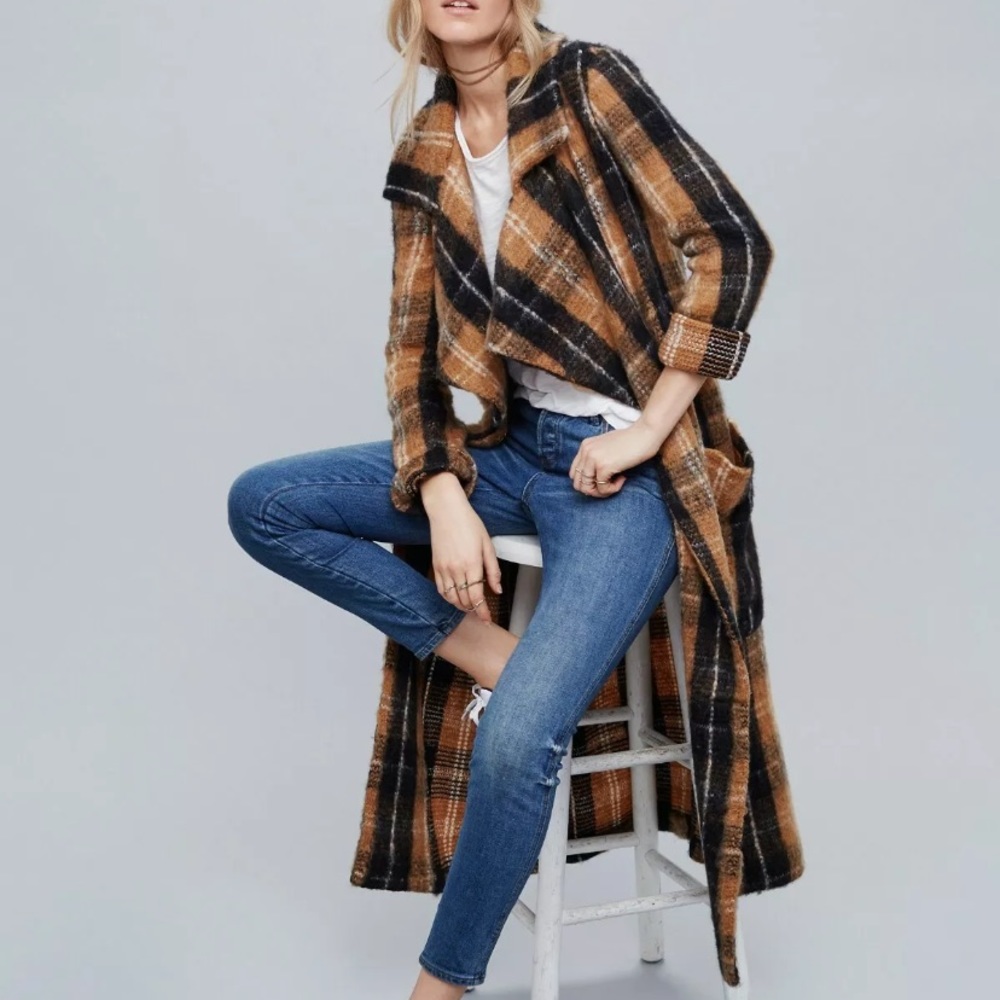 Free people Anaheim Plaid Oversized Jacket Coat
